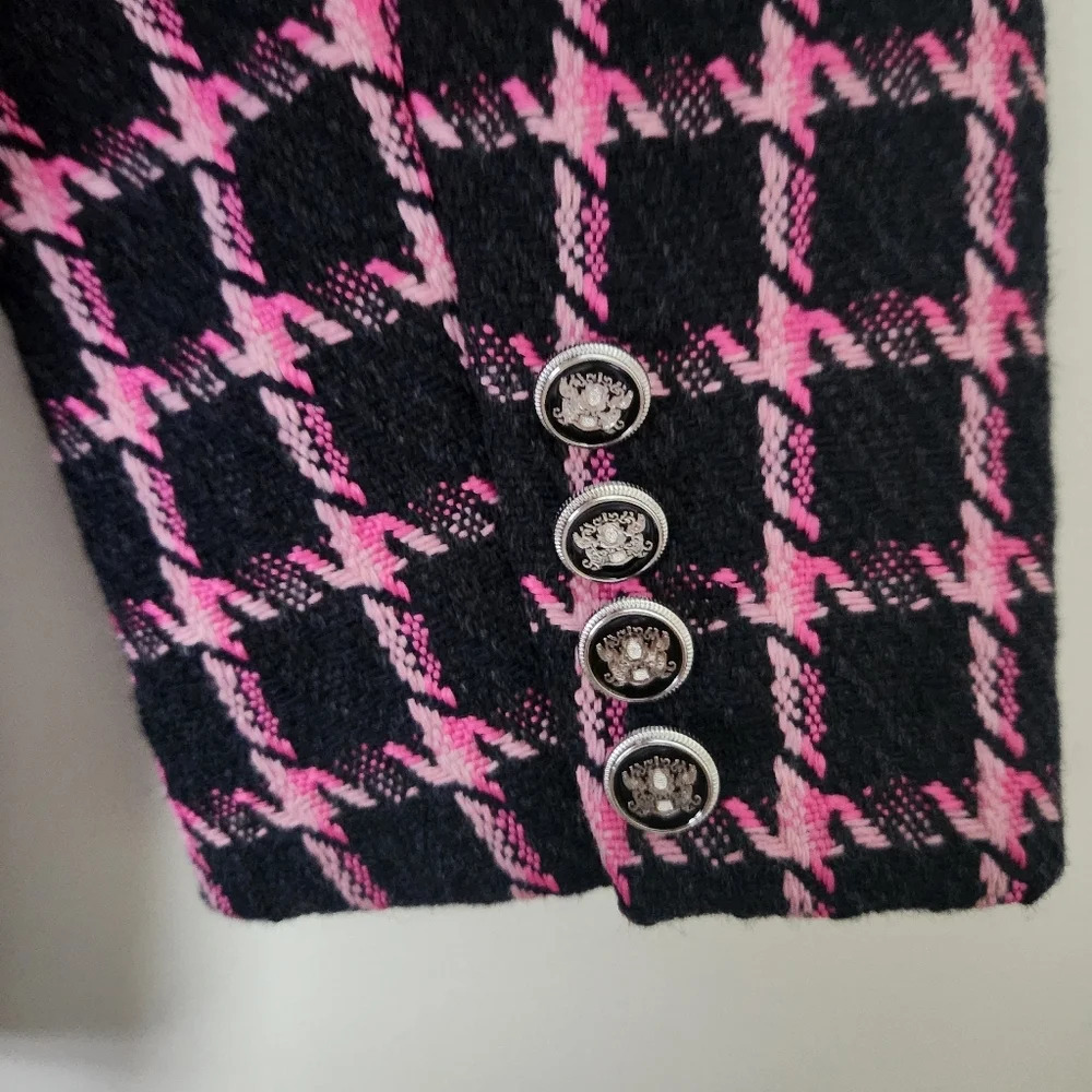 NWT Rachel Zoe | Double Breasted Wool Blend Check Patterned Blazer - Size XL - Picture 10 of 12